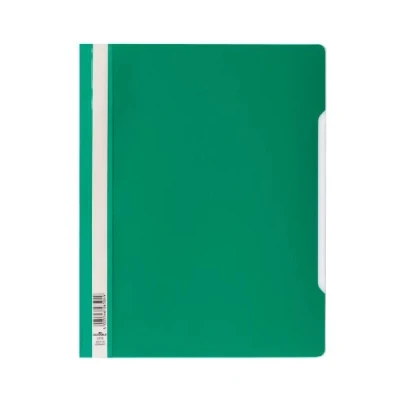 Image de Durable 257005 Chemise à Lamelles Format A4+ avec Couverture Transparent Dos Vert Lot de 50