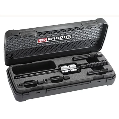 Image de FACOM Composition Mécanique Extracteur de Roulement Diamètre 6,5 18mm U.49PJ3 Arrache Rotule Matériau Robuste et Durable Inclus 4 Pinces, Masse à Inertie, Coffret Plastique Plateau