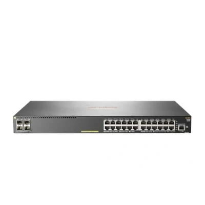 Image de HPE Aruba Networking 2930F 24G PoE+ 4SFP+ Géré L3 Gigabit Ethernet (10/100/1000) Connexion Ethernet, supportant l&#039;alimentation via ce port (PoE) 1U Gris Neuf