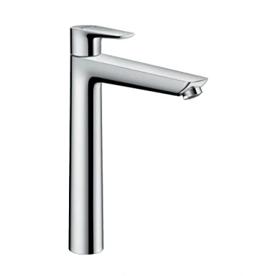 Image de hansgrohe Talis E Mitigeur de lavabo sans tirette ni vidage, Robinet salle bain avec hauteur sous bec 240 mm, économie d&#039;eau (EcoSmart), Chromé