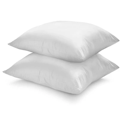 Image de sleepling 193785 Lot de 2 oreillers Bio Coton, Remplissage Bouteilles en Plastique recyclées, Fabriqué UE, Lavable jusqu&#039;à 40 degrés, Oekotex 100, Moyen á Ferme, 60 x cm, Blanc