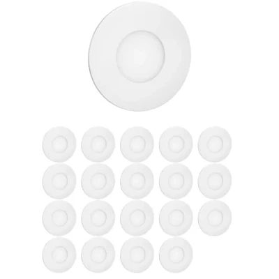 Image de ledscom.de 20 pièces Lumière d&#039;escalier LED/lampe murale encastrée FEX pour l&#039;intérieur et l&#039;extérieur, ronde, 85mm Ø, blanc chaud