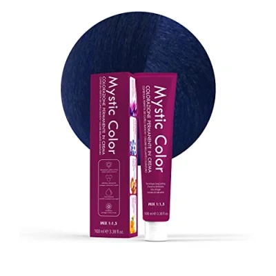 Image de Mystic Color, Correcteur Bleu, Crème Matifiante Professionnelle Longue Durée, avec Kératine Hydrolysée, Huile d&#039;Argan et Calendula, 100 ml