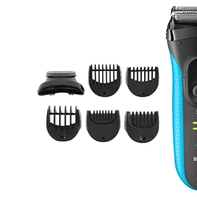 Image de BraunTête pour Tondeuse À Barbe, Avec 5 Guide Peigne Braun,Compatible Les Rasoirs Series 3,Tondeuses à Cheveux le Visage Lames sà Barbe,Tête de Rasoir Rechange