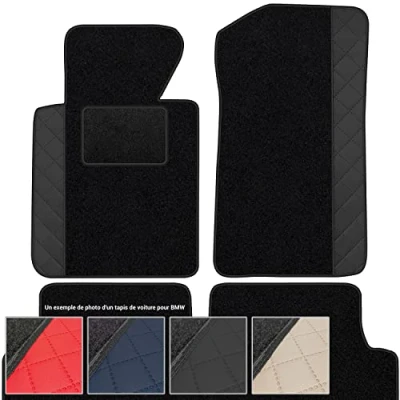 Image de Tapis de Voiture en Moquette 4 pièces Sol antidérapant pour Automobile Un Design Accrocheur Adapte pour: BMW Série 5 G30 Depuis 2017 Noir
