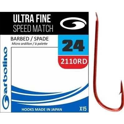 Image de Garbolino Ultra Fine Speed Match Rouge A Palette et Micro Ardillon (15 pcs) Taille : 22