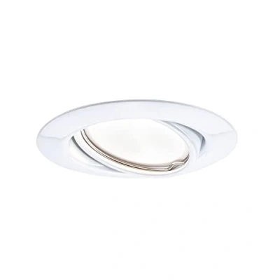 Image de Paulmann 93411 LED Base rond orientable incl. 1x5 watts kit projecteurs Blanc spot métal lampe encastrée 3000 K GU10, 5 W, 1 Stück (1er Pack)