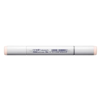 Image de COPIC Sketch YR0000, Pale Chiffon, Twin Marker avec une pointe de largeur moyenne et « brush ».