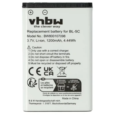 Image de vhbw Batterie Compatible avec Alcatel DECT 8232, 8242, 8262 Smartphone (1200mAh, 3,7V, Li ION)