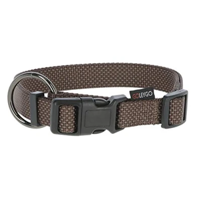 Image de GoLeyGo Laisse + Collier 2.0 Plat Marron M