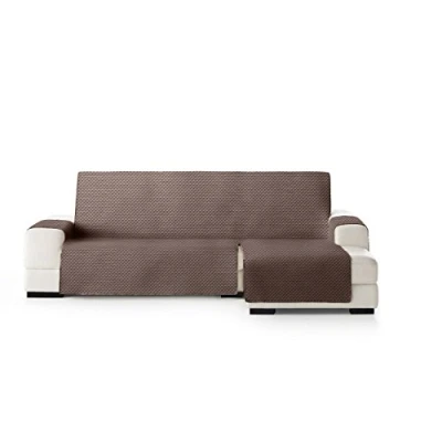 Image de Eysa Oslo Housse, Microfiber, C/7 Marron Vison, Chaise Longue 240 cm. Adapté aux canapés de 250 à 300 cm
