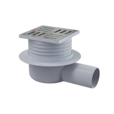 Image de Siphon de sol avec grille inox 105 x mm sortie horizontale