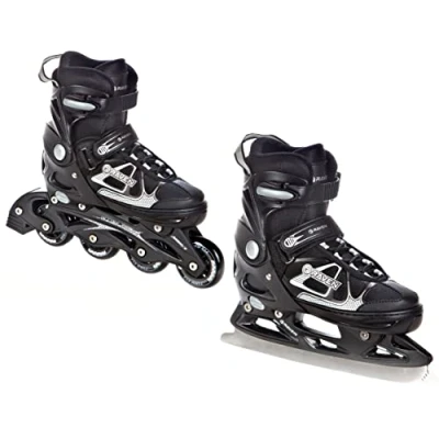 Image de Roller, Patin à Glace, Spirit Taille Ajustable et modulable RAVEN Noir 40 au 43 Version 2 en 1