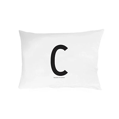 Image de Design Letters taie d&#039;oreiller, 70cm x 50cm (Blanc) C 100% Coton, Disponible de A à Z, Doux, y Compris Une Fermeture glissière pour Belle