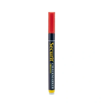 Image de Securit SMA100 RD Marqueur à craie liquide original, rouge, petite pointe de 1 mm, multicolore