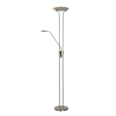 Image de Lucide CHAMPION LED Lampadaire / Lampe De Lecture Ø 25,4 cm Dim. 1x20W 3000K Chrome Dépoli