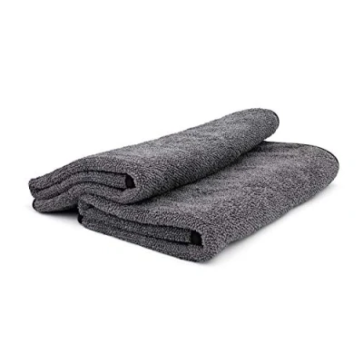 Image de The Rag Company Lot de 2 serviettes séchage en microfibre 70/30 850 g/m² avec boucle torsadée 50 x 60 cm