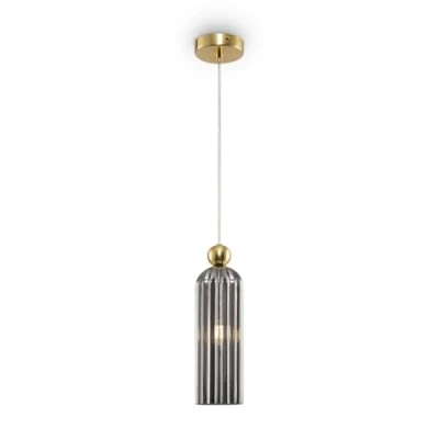 Image de Maytoni lampe à suspension antic moderne en or, dômes verre E14 x 1, 40W excl. pour salon, chambre, salle manger, hall d&#039;entrée