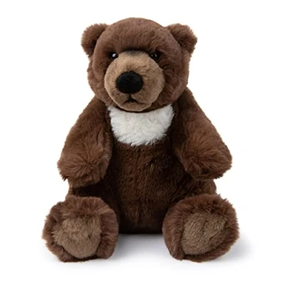 Image de WWF 01281 ECO Peluche Ours Grizzly réaliste, env. 25 cm, merveilleusement Douce et Douillette, Lavable à la Main Possible