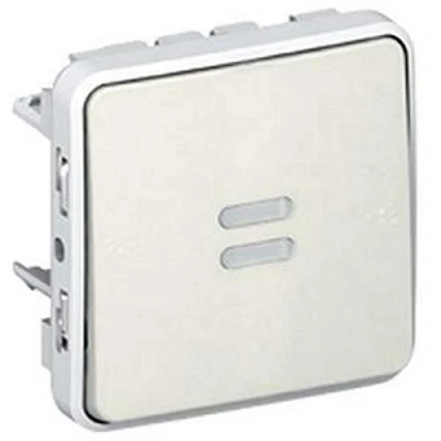 Image de Legrand 069613 Interrupteur ou Va et Vient Lumineux Étanche Plexo Composable IP55, 10AX, 250V, Blanc