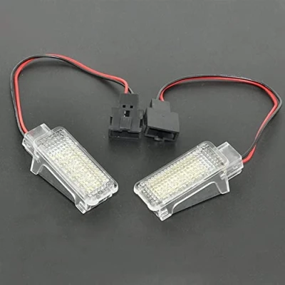Image de Auto Wayfeng WF® 2 Pcs 12 V Voiture LED Courtoisie Porte Projecteur Lumière Pied Nid Lumières Ghost Ombre Lampe 6500 K Blanc