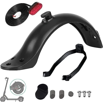 Image de ZUMLLOMA Garde Boue Arrière de Scooter Electrique &amp; Support et Feu pour Xiaomi M365/ M365 Pro Accessoire Remplacement avec Vis Capuchons à Visser