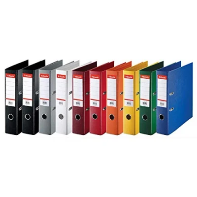 Image de Esselte, Standard, Pack de 10 Classeurs à levier, Assorti classique, Dos 75mm, A4, PP, 624177