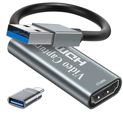 Image de Carte d&#039;acquisition vidéo Papeaso 4K HDMI vers USB de Capture, aquisition Video hdmi, Capture Card Full HD 1080p, pour l&#039;édition vidéo/Jeux/Streaming/enseignement en Ligne