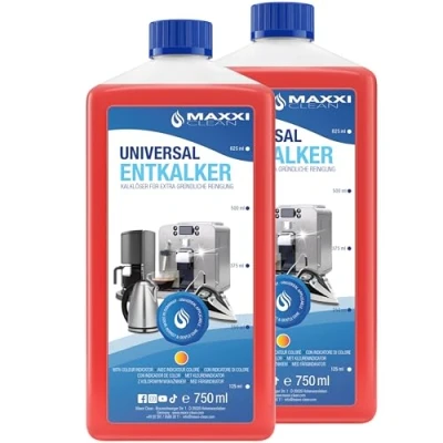 Image de Maxxi Clean Détartrant universel pour toutes les machines à café, bouilloires, autres appareils Convient marques et modèles Dissolvant le nettoyage du calcaire (2x 750 ml)