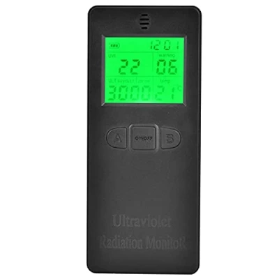Image de Détecteur de rayonnement ultraviolet numérique, capteur d&#039;indice UV numérique portable avec affichage la température, Compteur lumière UVI solaire