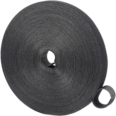 Image de 1pcs 10mmx10m Rouleau Scratch,Scratch Serre Cable,Attache Cable Cable,Reutilisable Nylon Scratch Pour Rangement Cable, Ruban câble Librement Découpables,Noir
