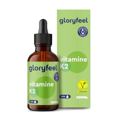 Image de Vitamine K2 MK 7 200µg, 1700 Gouttes, 50ml Premium 99,7+% Teneur All Trans (K2VITAL® de Kappa), Naturellement Fermenté et Sans Additifs, Testé en laboratoire