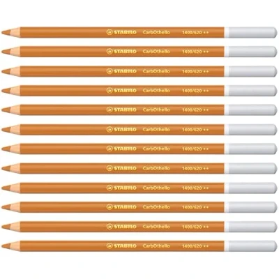 Image de STABILO Lot de 12 Crayons couleur Fusain Pastel CarbOthello Ocre brûlé