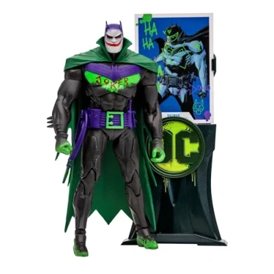 Image de McFarlane Toys DC Multiverse Batman White Knight (Jokerized), Figurine d&#039;action de 17,8 cm, étiquette dorée