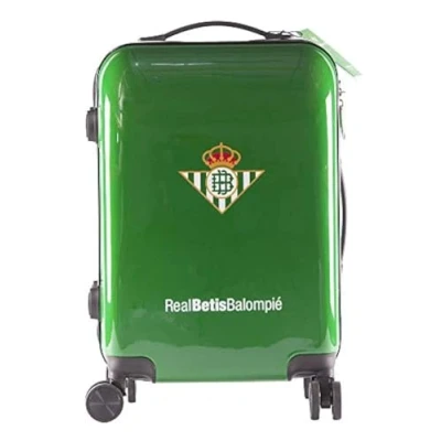 Image de Real Betis Balompié Valise de voyage compatible avec tout type compagnies aériennes Système fermeture sécurité TSA 8 roues pivotantes 55 x 40 20 cm 2,8 kg Produit officiel, C.f.,