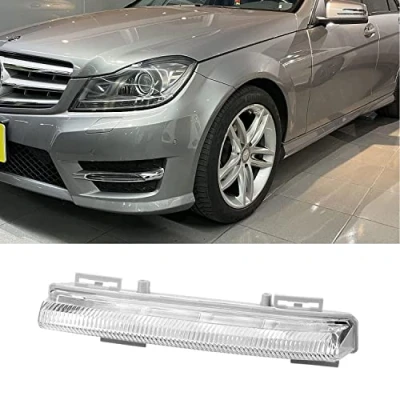 Image de Feux de circulation diurnes LED gauche et droite DRL compatibles avec Mercedes Classe C E SLK W204 S204 C180 C200 C220 C250 C300 C320 2007 2014 (gauche)