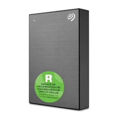 Image de Seagate One Touch, 5 To, disque dur externe portable, chiffrement matériel par mot de passe, PC, Notebook &amp; Mac, USB 3.0, Space Gray, 2 ans Rescue Service inclus (STKZ5000404)