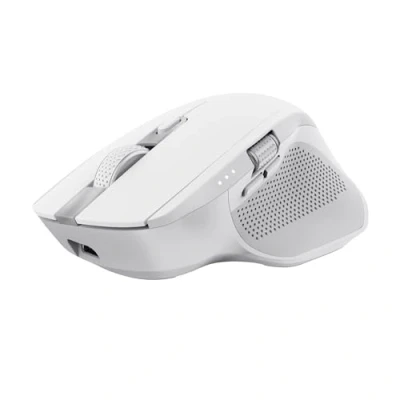 Image de Trust Ozaa+ Souris sans Fil Bluetooth + 2.4GHz, Silencieuse Multi appareils, Molette Latérale, 60% de Plastiques Recyclés, Rechargeable PC Ordinateur Portable Mac, Blanc
