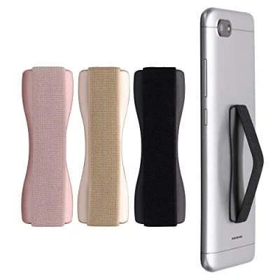 Image de kwmobile 3X Support Doigt Smartphone Accessoire pour téléphone Portable Sangle poignée Dos Noir Or Rose doré