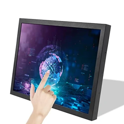 Image de VSDISPLAY Écran Tactile Industriel de 17 Pouces, écran LCD résistif TFT 17&quot; 1280 x 1024 1000 nits, avec Carte contrôleur HDMI VGA DVI, Deux Haut parleurs