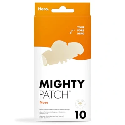 Image de Hero Mighty Patch Nose, Spécial nez, Absorbe les impuretés des pores et boutons en 6 à 8 heures, Hydrocolloïdes, Boite de 10 Patchs Nose