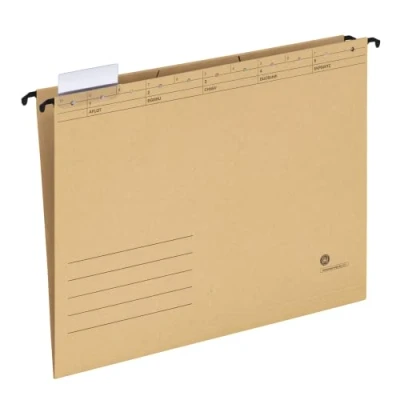 Image de Limit Lot de 25 dossiers suspendus avec onglets transparents Marron naturel Format A4