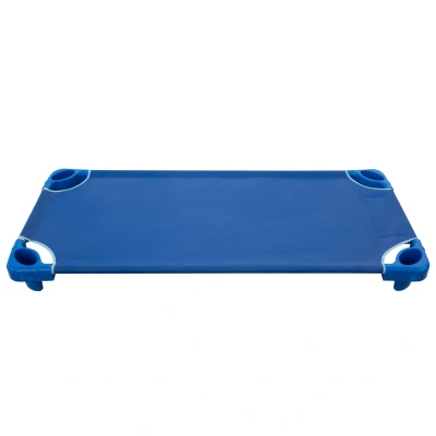 Image de MONKEY GYM lit de sieste empilable portable pour tout petit, couchage petits, chaise longue enfants, repos king size, bleu