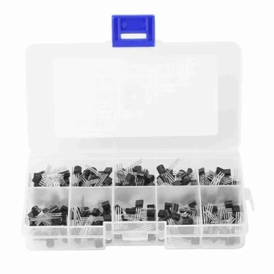 Image de 200 Pièces 10 Valeurs Transistors à Usage Général TO‑92 BC327 BC337 BC517 BC547 BC548 BC549 BC550 BC556 BC557 BC558 NPN PNP Puissance Assortiment Kit de Bricolage