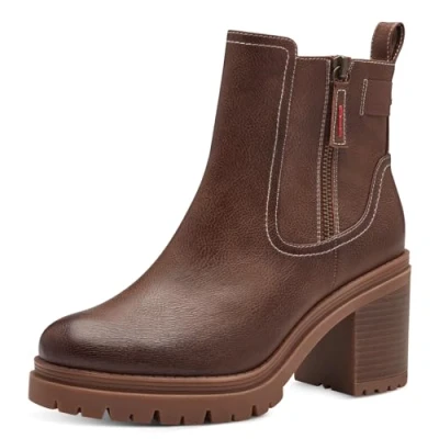Image de s.Oliver Bottines à plateau, Femme, Taille: 42, Cognac Matière synthétique