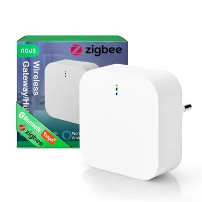 Image de NOUS Passerelle ZigBee prise E1, jusqu&#039;à 128 appareils Tuya, Smart Life, Home Assistant, 3.0 Prises, interrupteur, Relais, Volet Roulant, Ampoule et Rubans Led. Wi Fi 2,4 GHz