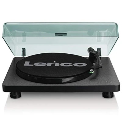 Image de Lenco L 30BK Platine Tourne Disque entraîné par Courroie Noir Platines (Tourne Courroie, Semi Automatique, 33,45 TR/Min, Secteur, 410 mm)