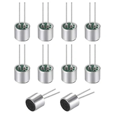 Image de N/A 6050 54dB Microphone Electret Micro 6mm x 5mm Condensateur Cylindrique MIC avec Broches pour PCB 10 Pcs