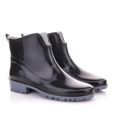 Image de Lemigo Bottes en Caoutchouc Cheville Pour Femmes de Pluie Courtes Elke (Noir, Système Taille Chaussures EU, Adulte, Numérique, Moyen, 41)