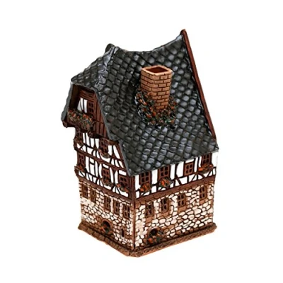 Image de Dekohelden24 141030 Maisonnette Lumineuse en céramique Dürer Haus in Nuremberg HandArt Longueur : 10 cm Largeur 8 Hauteur 15